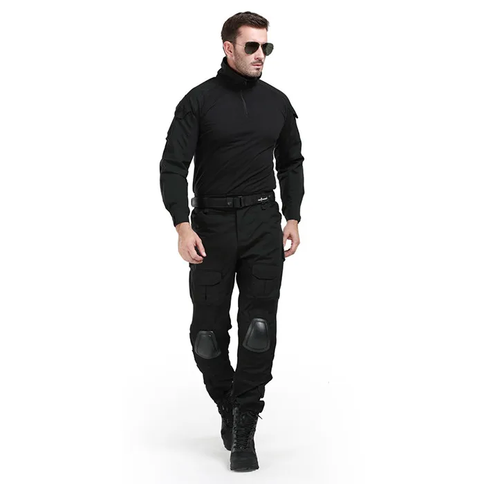 Wholesale Black Camouflage Style Clothing Tactical Combat Suit / Tactical Uniform