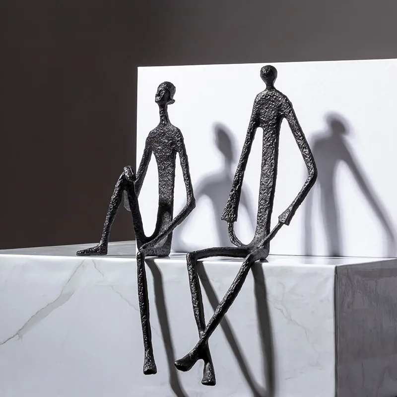Modern Minimalist Abstract Character Decoration Creative Iron Porch Study Decoration
