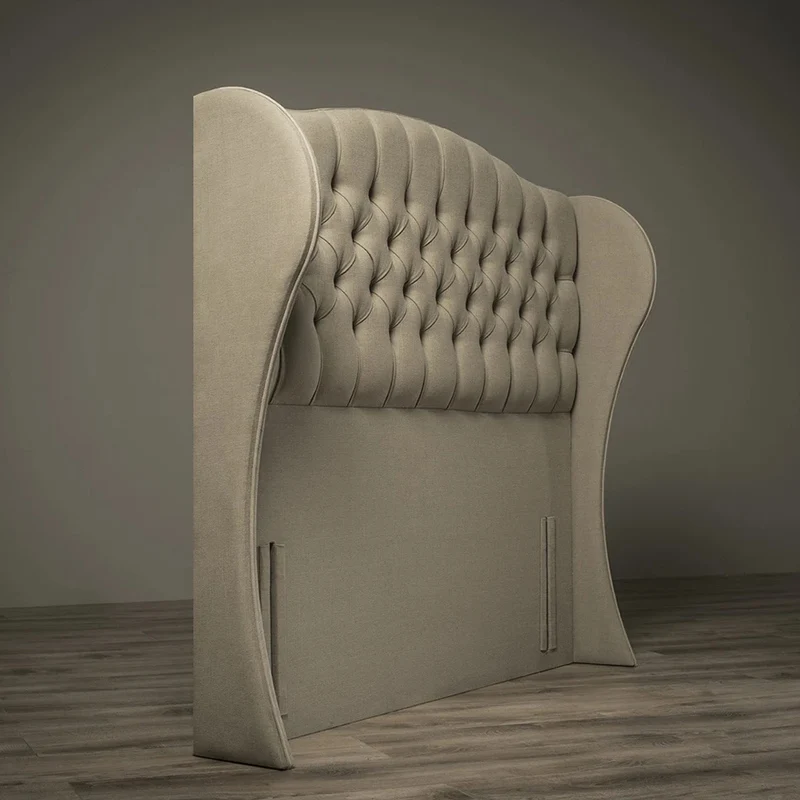 Wholesale Nordic Design Diamond Button Upholstered Bed Luxury Headboard