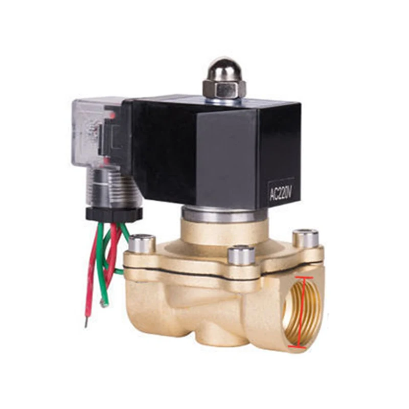 Dc24v Dc12v Ac110v Ac220v Npt резьбовой электромагнитный клапан для воды чистой меди нормально открытый двухходовой латунный соленоид