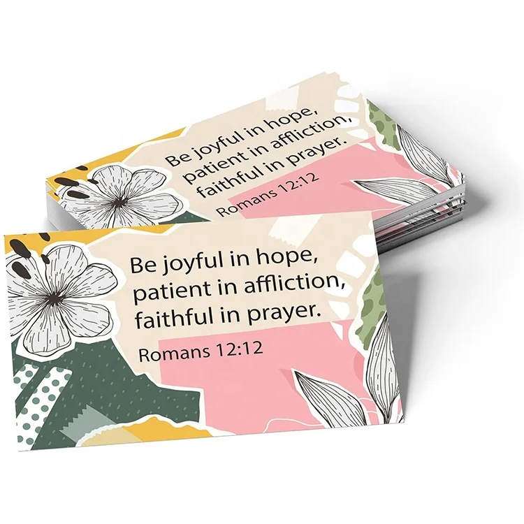 Hot Wholesale Customized Design Print Prayer Cards Custom Christian Church Bible Catholic Daily Prayers Card Printing