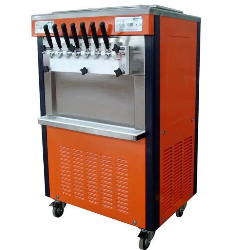 Ice cream machine large commercial seven head seven color ice cream machine vertical stainless steel ice cream machine