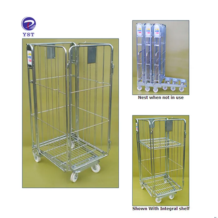  wire mesh roll container for warehouse heavey dudty