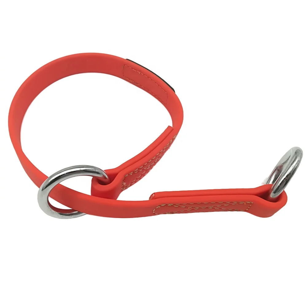 Black Sherpa South Africa Waterproof PVC Slip Dog Collars with Built in Leash