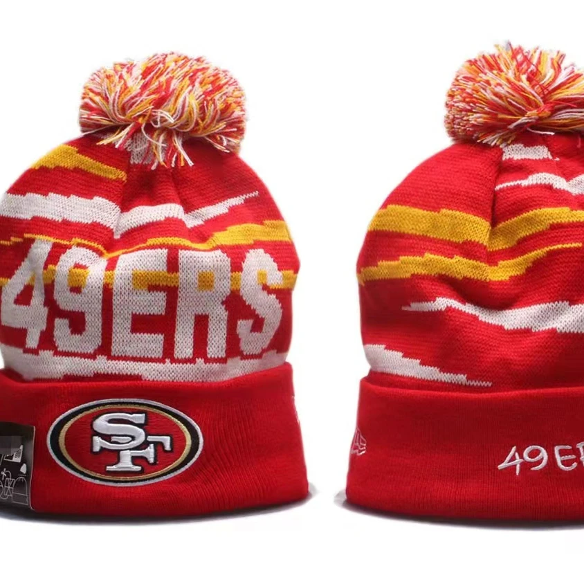 Mgirlshe nfl Beanie Mens Cowboys Knitted Hat Basketball For Men Fans Winter Knitted Hat 49er beanie