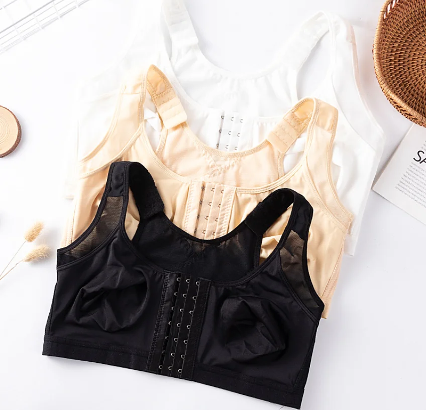 post surgery bra wire free front closure sports bra stylish full coverage push up bra for women