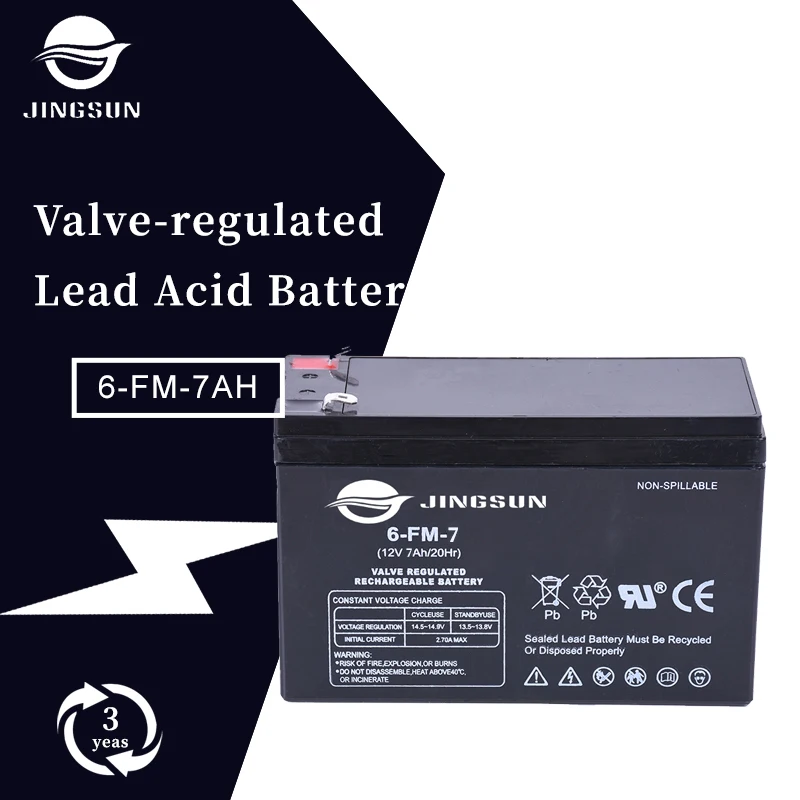 Jingsun hot selling 12v 7ah lead acid battery agm battery good deep discharge performance for energy storage