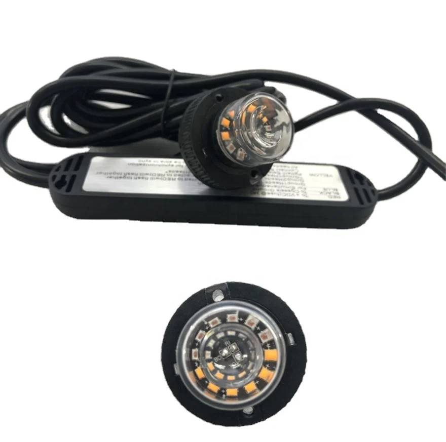 3 Watt LED hideaway strobe light with 12 LEDs on the head car surface flash strobe hideaway strobe kit light hide away flash