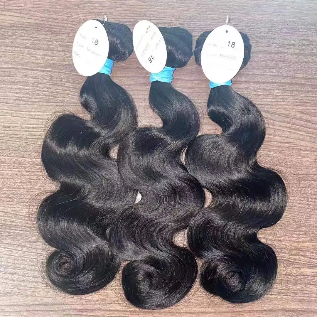SAMPLE hight quality blue band cuticle aligned hair human hair wig packaging extension wholesale virgin bundle hair vendor