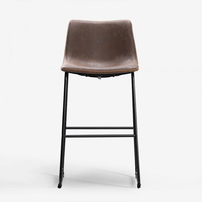 
Modern comfortable metal counter high leather bar counter stool 