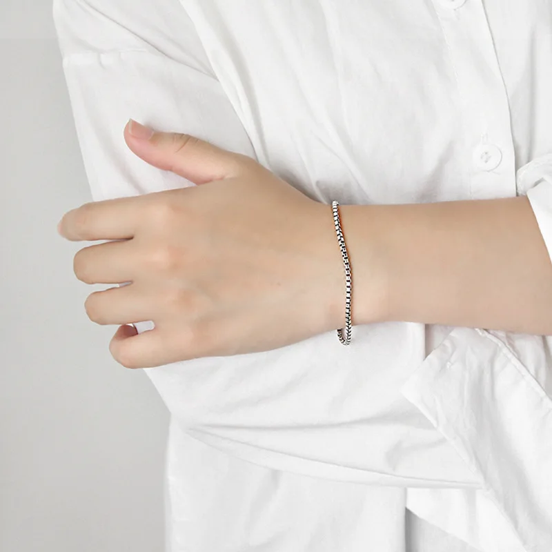 925 Sterling Silver Bracelets Vintage Chain Bracelets For Women