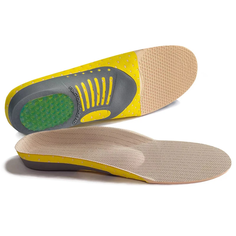 Breathable Comfort Anti-Fatigue Arch Support Shock-Absorbing Running Absorb Sweat Shoe Insert Unisex Orthotic EVA Sports Insoles