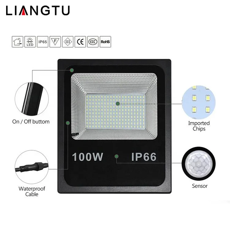 Outdoor Waterproof IP66 Portable Rechargeable LED Flood Light Led Flood Light Lamp For Road Garden Villa