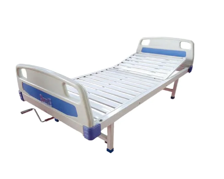 Factory direct stainless steel single function adjustable medical ICU equipment folding manual hospital bed manufacturers