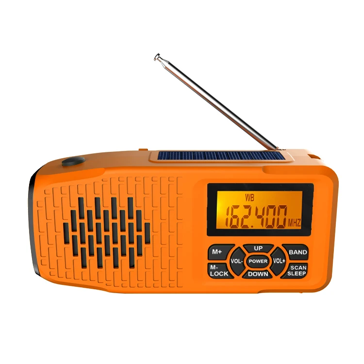 Best Seller Suppliers Portable 2000mAh 18650 Battery Replaceable Emergency Weather Radio With LED Screen For Home