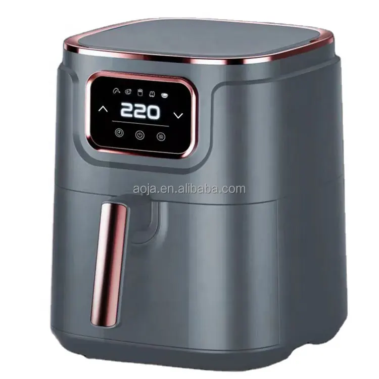 AOJA High Quality 4L  Black Green Stainless Steel Smart Top Button Air Fryer Safe and Convenient for Kitchen Appliances home