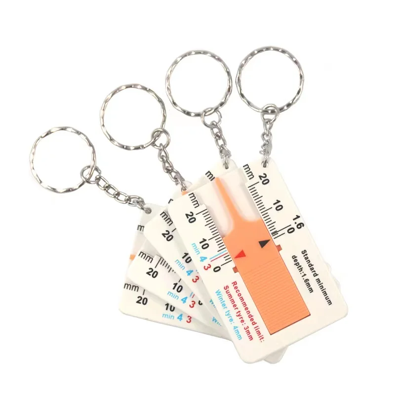 Metric Car Caliper and Motorcycle Trailer Wheel Measure Tool Plastic PP Tyre Tread Depth Gauge