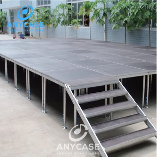 Super loading capacity used portable wedding stage four legs panels for sale