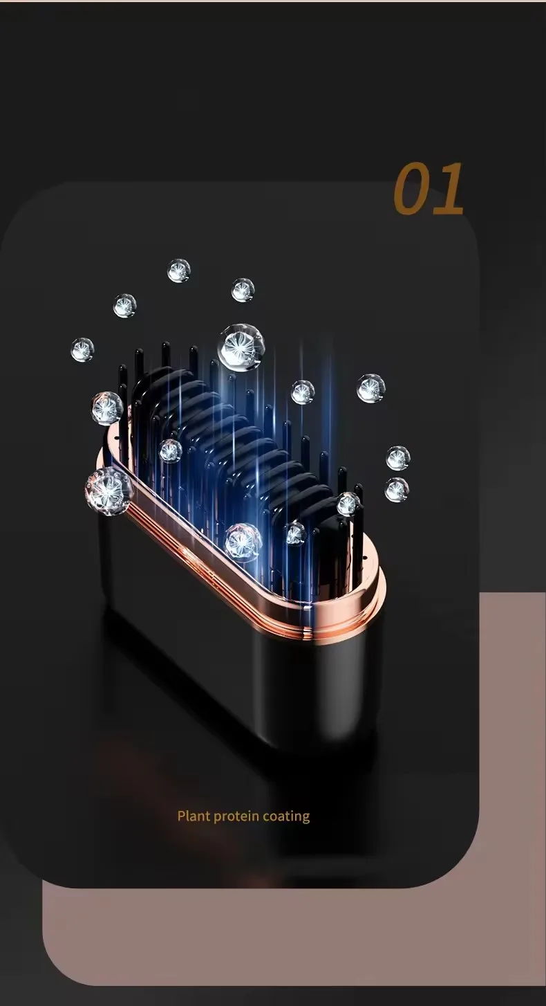 Electric Hot Dryer Straightener Long And Beard Blow Straightening Portable Comb Brush Cordless Heat Men Salon Iron Comb