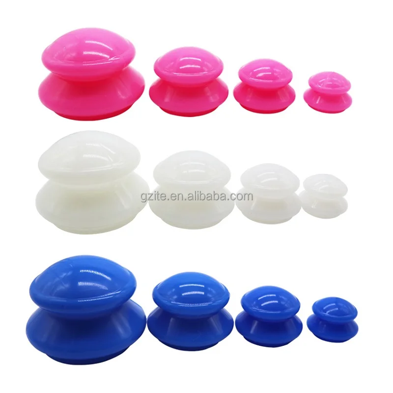 Hijama Cupping Set 4 pcs Therapy Vacuum Suction silicone massage cupping set  for Cellulite Cupping Massage Back Pain Relief