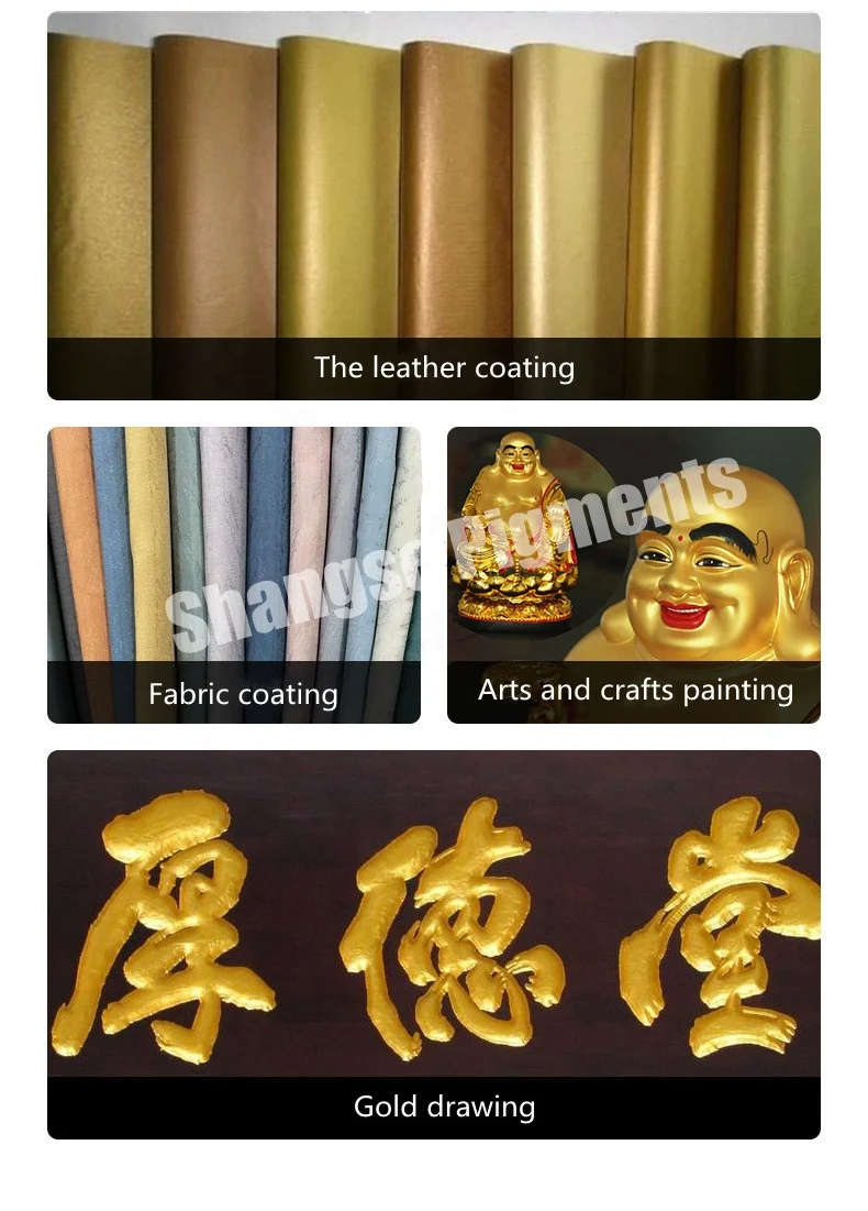 Golden Series Pearlescent Pigment Gold Mica Powder For Paint Coatings and Printing