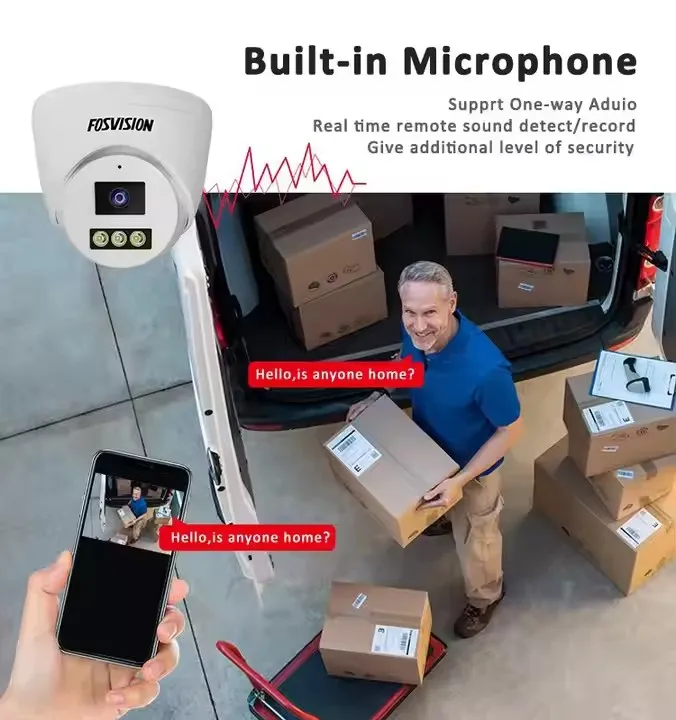 Fosvision 4k 8mp Ip Poe Camera System Hd Video 8ch Poe Nvr Camera Kit Set 8 Channel Nvr Home Security Cctv System Two Way Audio