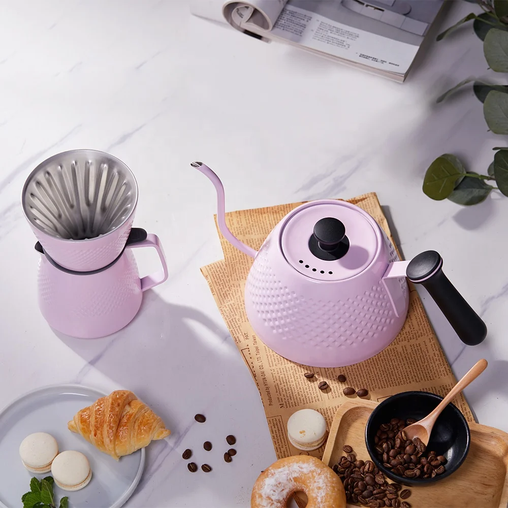  В наличии товары для дома 304 нержавеющая сталь Алмазный рисунок поверхность четыре цвета инновационный фильтр разлива кофе и набор серверов