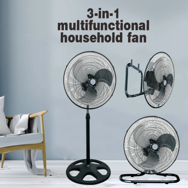 18 inch 3 in 1 ac fan ventilador Manufacturer Ac Motor Electric Cooling Pedestal Air Circulation Stand Floor Fan