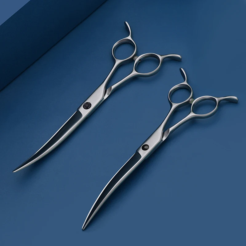 2023 high quality pet grooming curved scissors for ear curved grooming scissor for pets