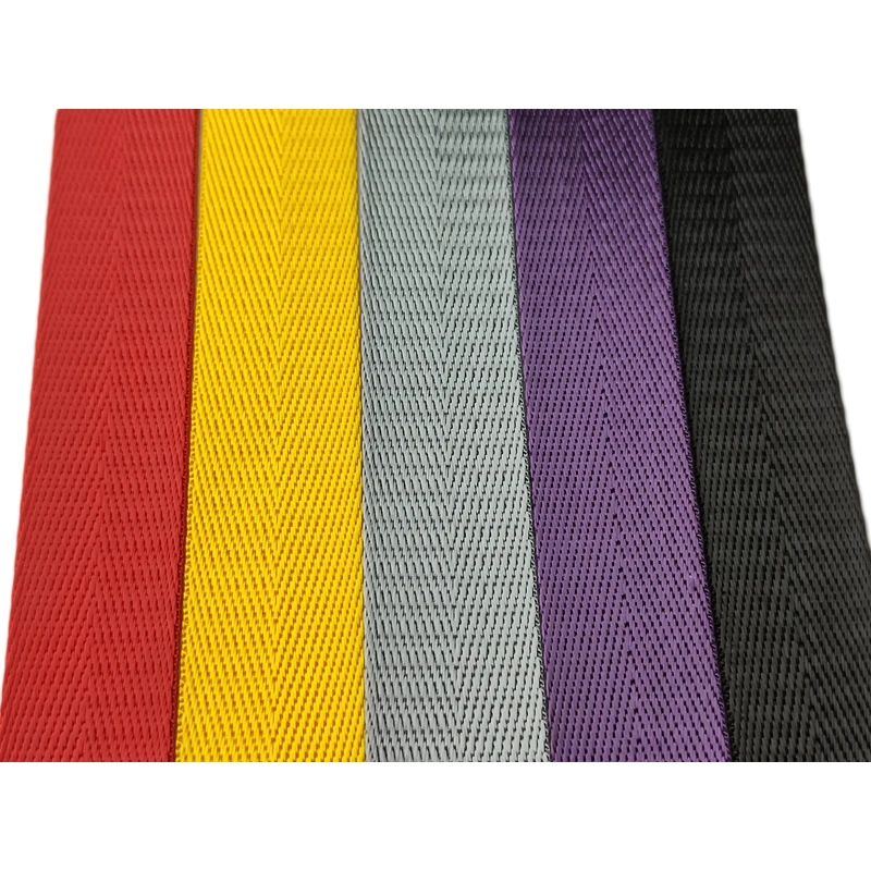 
Dongguan factory spot wholesale 25MM high-strength polyester webbing Seatbelt webbing Herringbone webbing 
