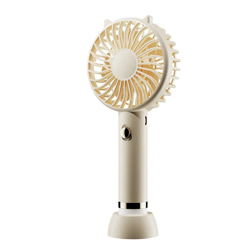 Mini Fan Daisy Portable Fan USB Rechargeable Flash Cooling Handheld Fan One Speed Pocket Ventilador with LED Night Light