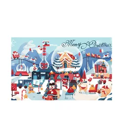 Wholesale rectangle Customizable Christmas PU Leather Placemat waterproof print flowers easter ramadan  wedding arabic design