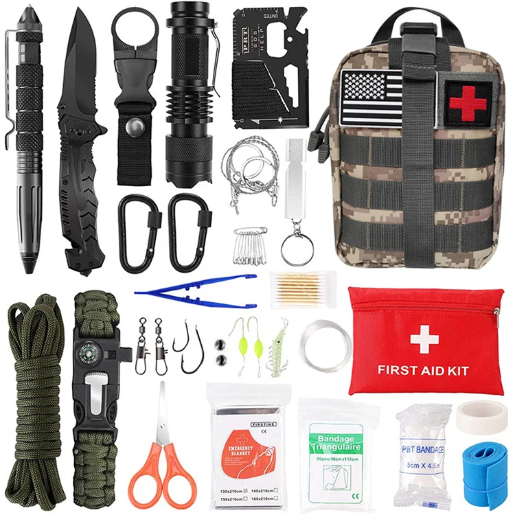 Outdoor Adventure Camping Supplies Survival Tool Multifunctional Suit kit Outdoor Survival Emergency Kit Camping Equipment