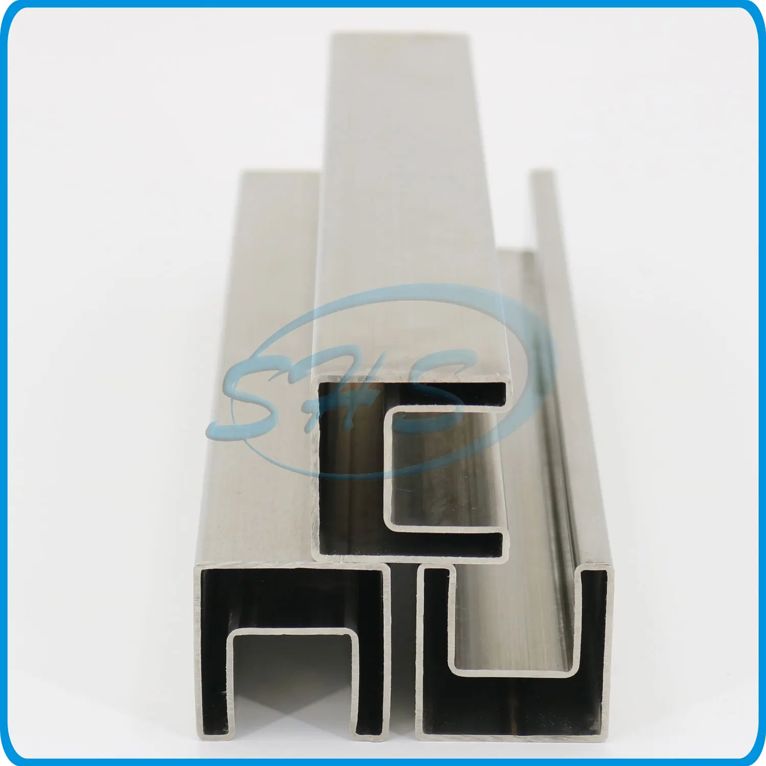 AISI304 316L stainless steel square u channel tube slot tube with mirror surface for handrail