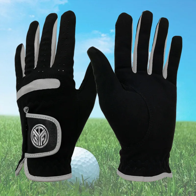 Custom Leather Golf Gloves Colorful Lycra Golf Gloves