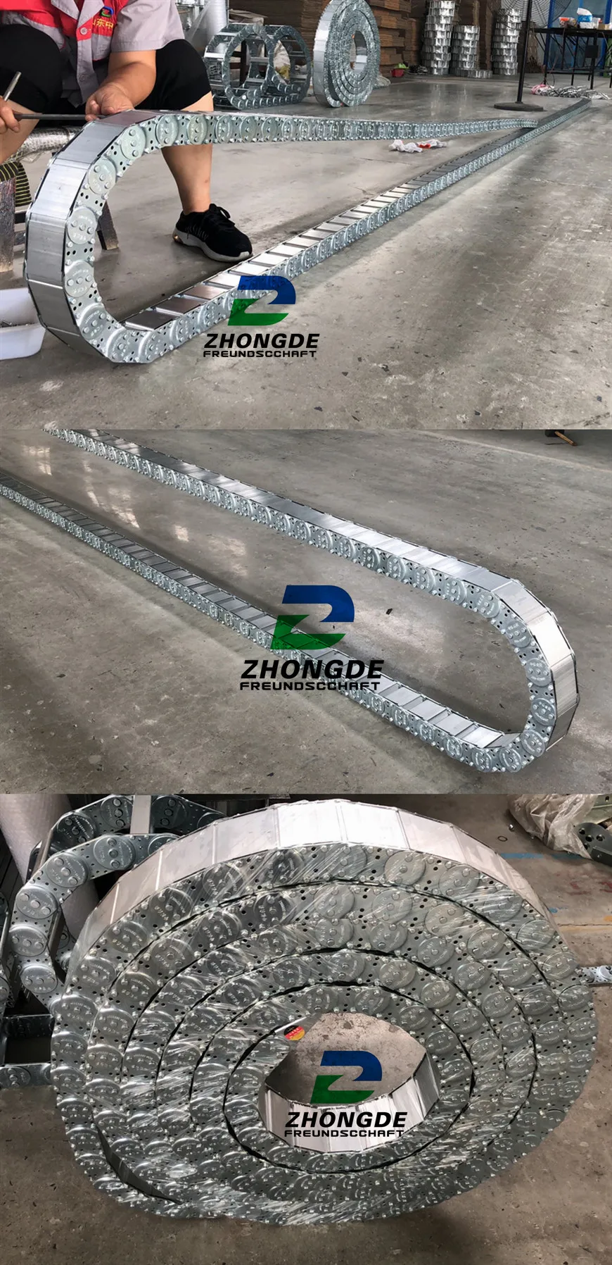 Fully enclosed cable  drag chain