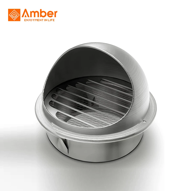Stainless Steel Round Flat Grille Ducting Ventilation Cover Outlet Air Vent
