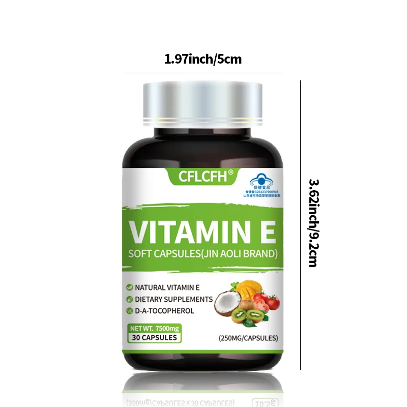 CFLCFH Vitamin E Capsules Antioxidant Supplements Soft Gels 30Pcs/Bottle OEM/ODM