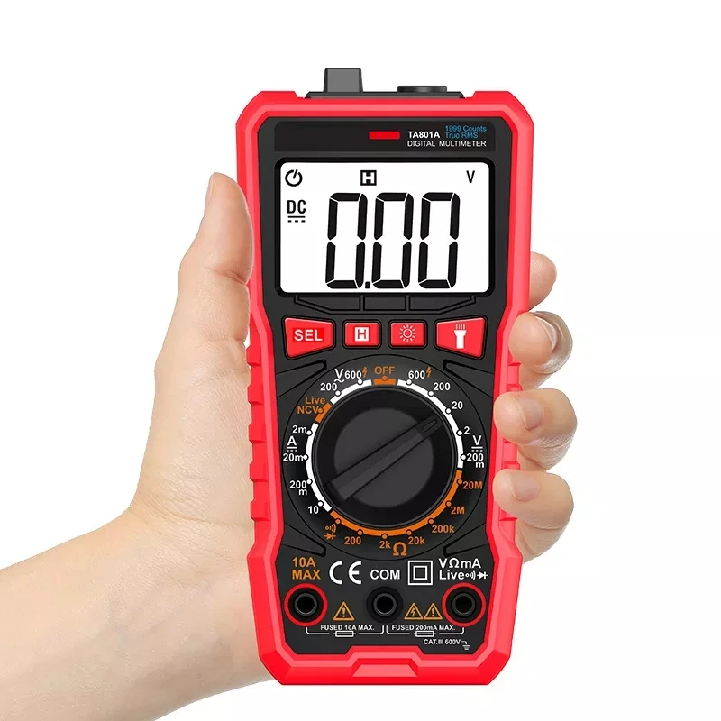 TA801A Ncv Ac Dc Ohm Hz Smart Manual Range Digital Multimeter Tester