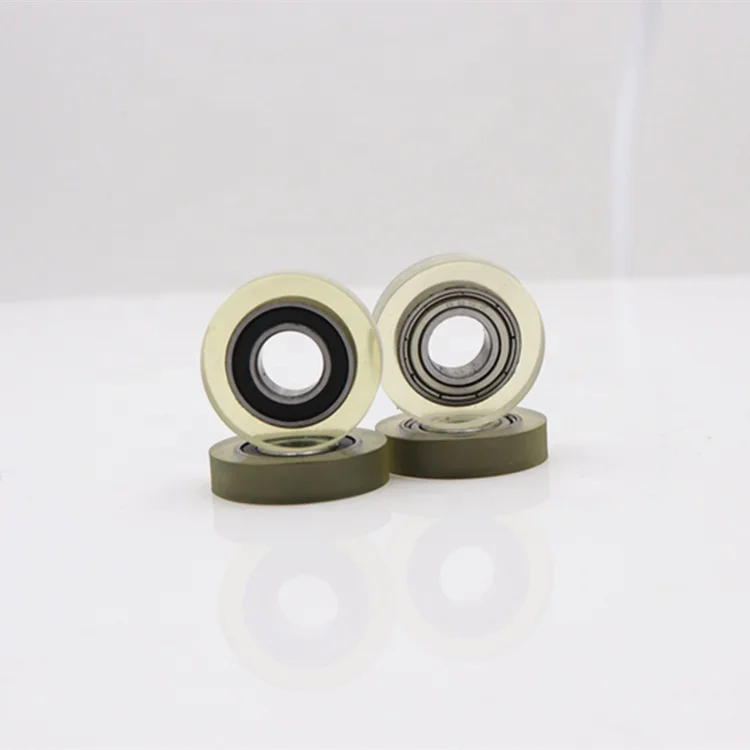 Polea ball bearing 688zz 2rs PU coating soft roller pulley wheels for sliding door cabinet PU roller 8*22*5mm
