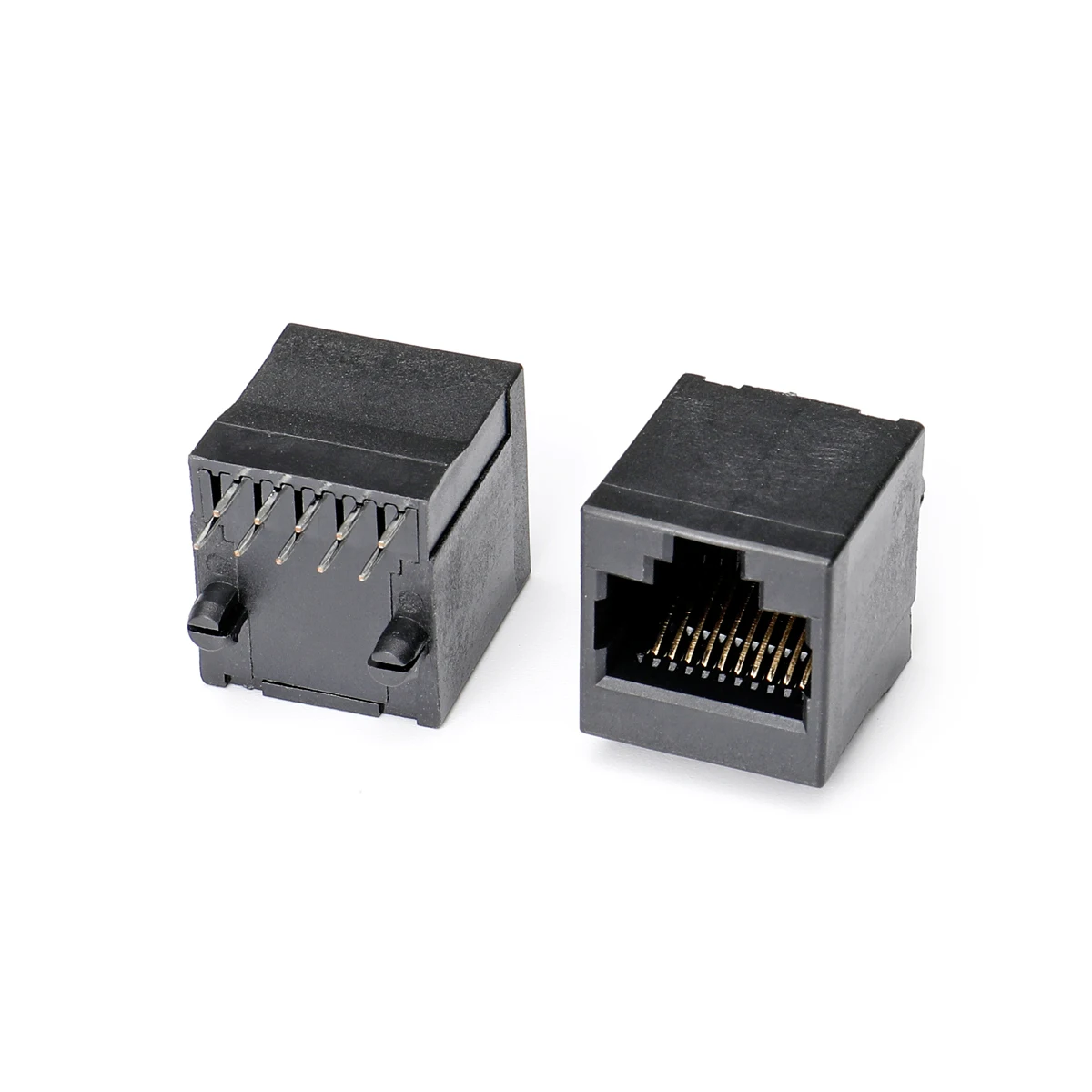 Top entry tab direction up RJ45 connector jack modular jack plug 10p10c female 180 degree straight post rj 45 connectors