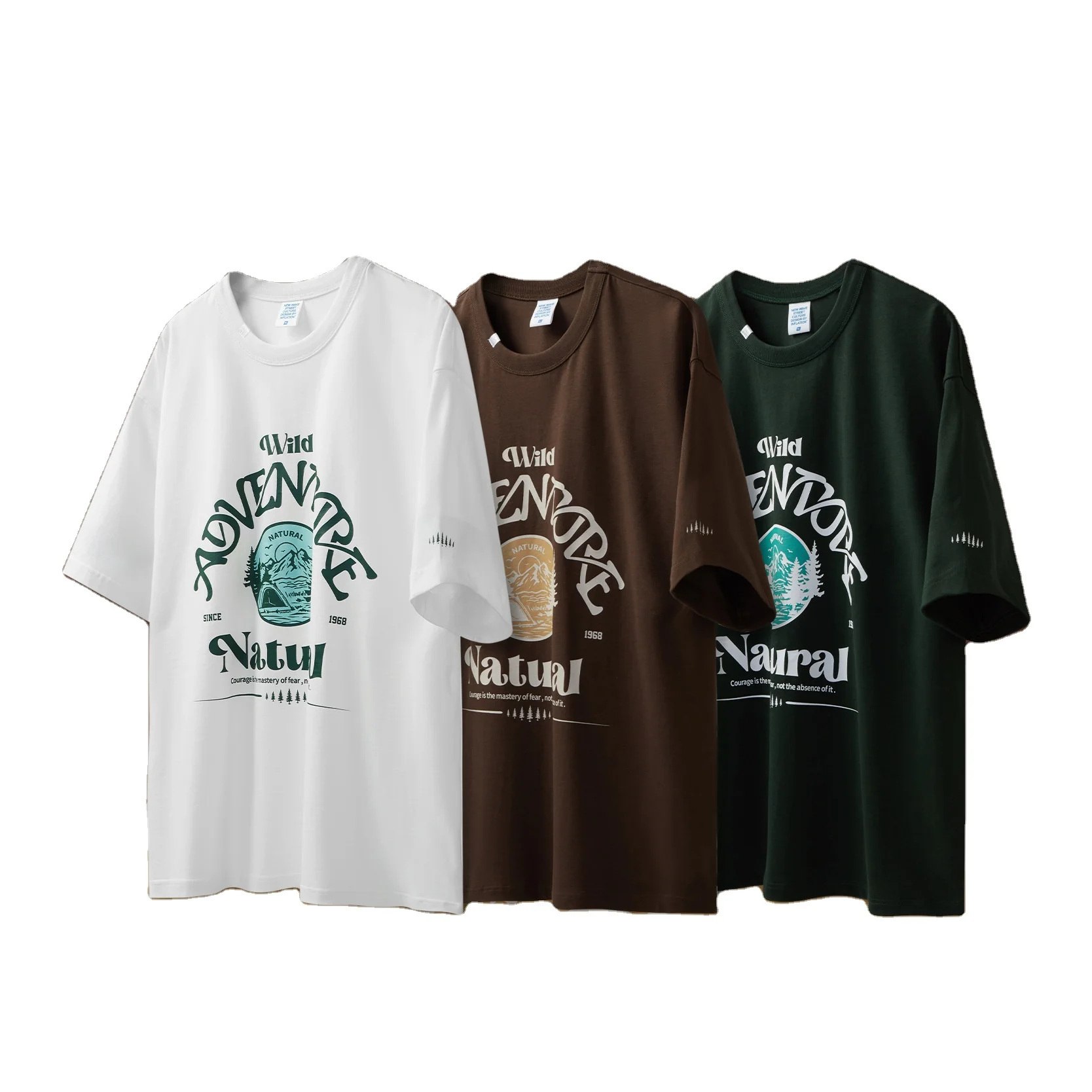 Graphic T-Shirt 265Gsm Y2k Women Streetwear Tops Printed Casual Round Neck Short Sleeve T Shirt For Men