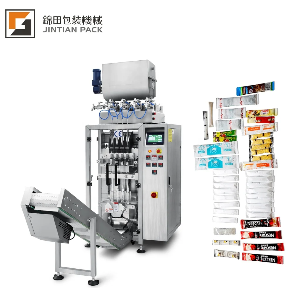 Multi lanes 5g packaging 6 lines honey stick packing machine