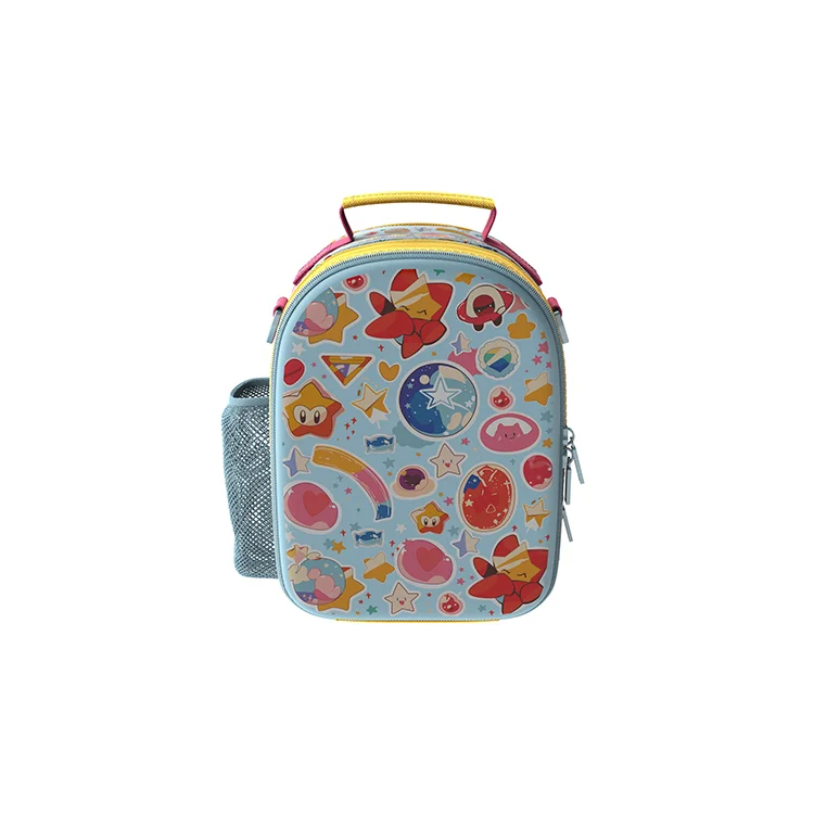 Manufacturer custom logo Cartoon children lunch box bag set for kids school