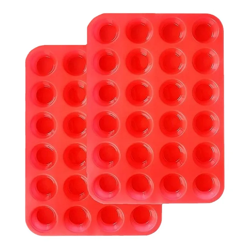 New Material Silicone Muffin Cupcake Molds BPA-free Dishwasher Safe High Temperature Resistant Silicone Pans Great For Muffins