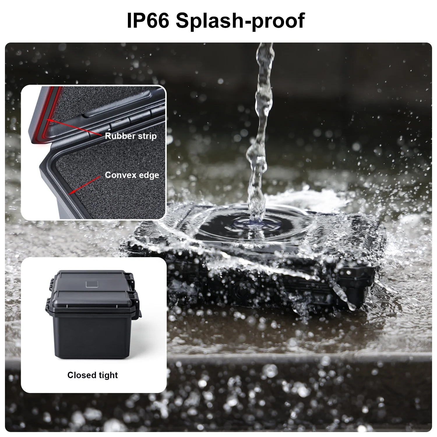 181209F Factory Mini Hard Case Dry Box for Cellphone, Watch, Analogue Pocket, Small Electronics, Inner Size 18x12x9.3cm