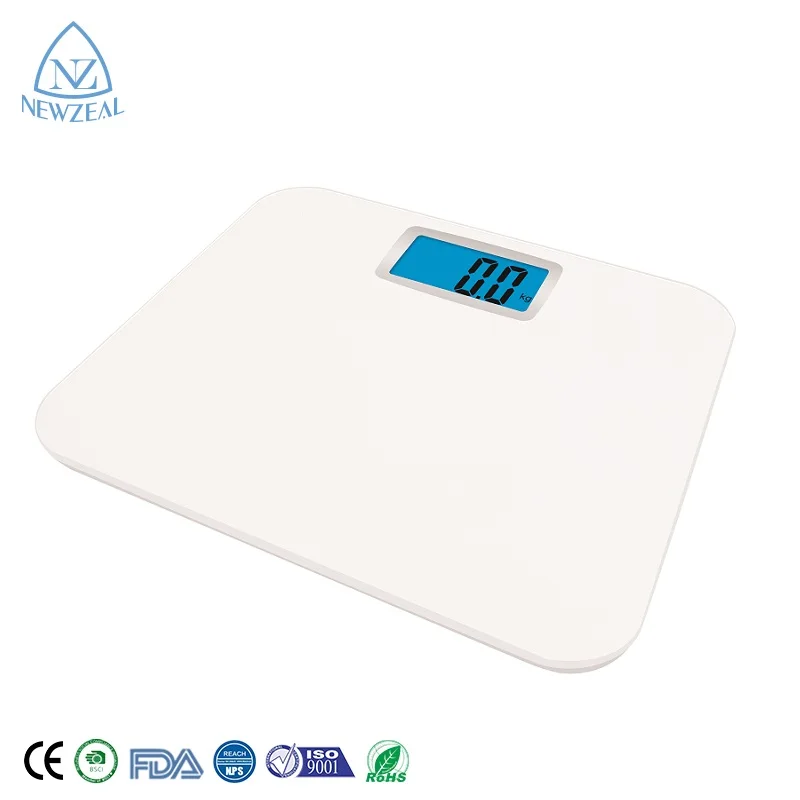 Household White Battery Bathroom Weighing Scales for the Whole Family