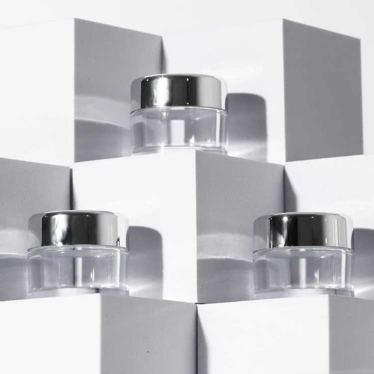 20 ml silver cap nail glitter containers 20g 30g frosted plastic cosmetic acrylic powder bulk jar