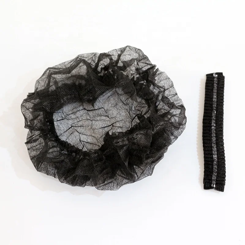 Eco friendly disposable non woven mop cap double elastic hair net for food Industry
