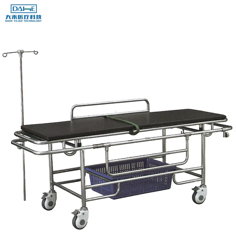 
YGM B12 Factory wholesale 304 stainless steel hospital medical Ambulance first aid stcheelstretoher patient transport trolley 